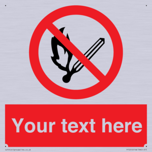 Custom No Open Flames Sign